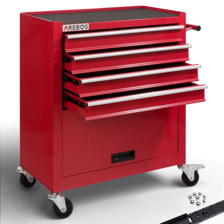 Carro de taller con 4 compartimentos