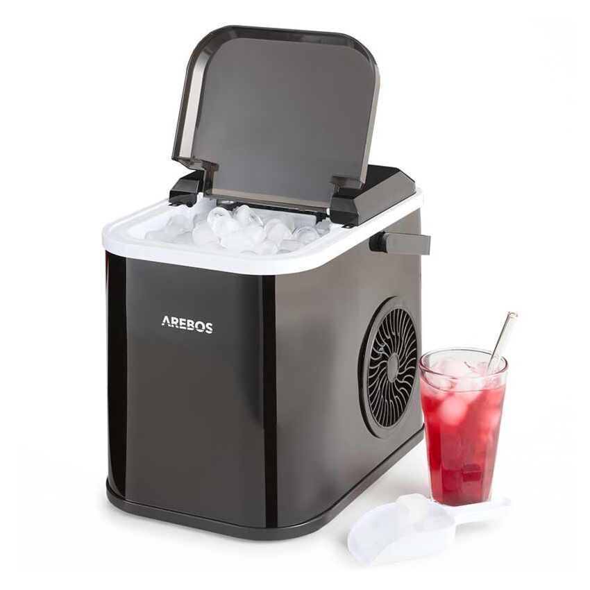 Máquina de cubitos de hielo 1,1 litros negro