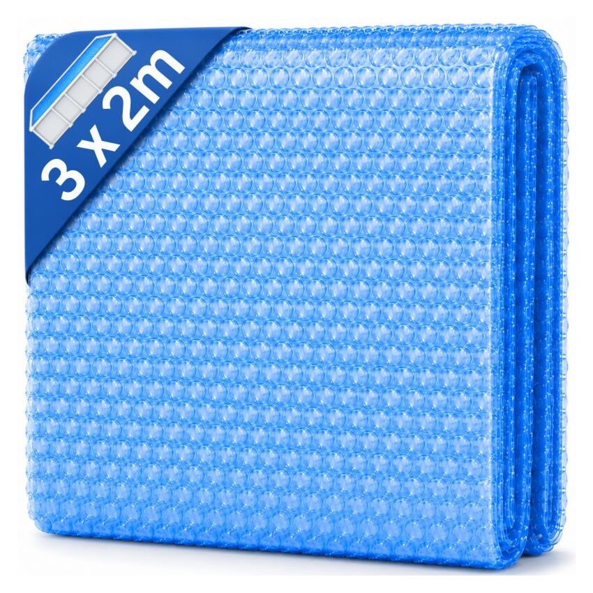Cubierta solar piscina 3x2 m rectangular 120mic